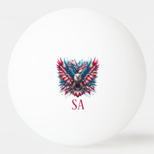 Pelota De Ping Pong Águila Americana Rojo Blanco y Azul