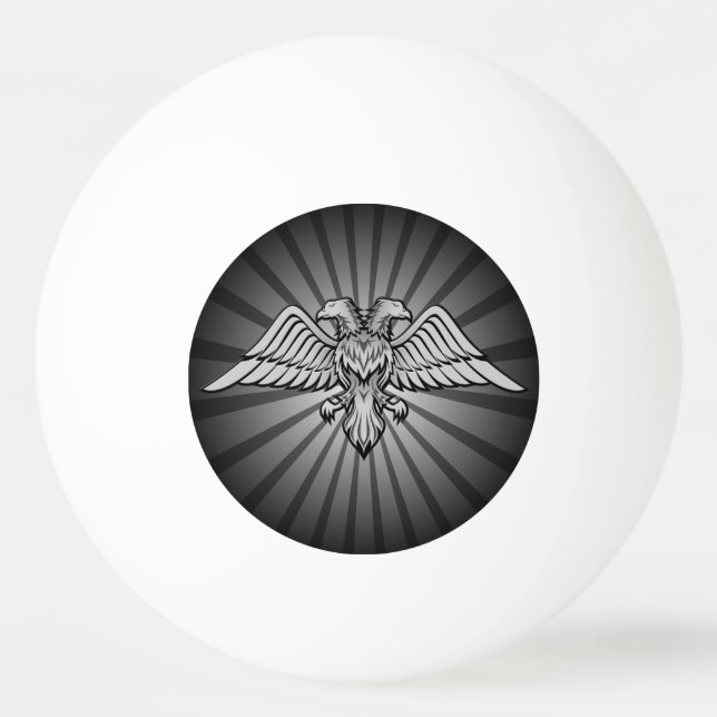 Pelota De Ping Pong Águila gris con dos cabezas (Anverso)