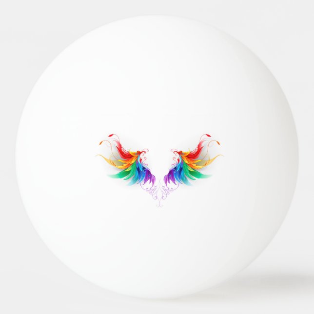 Pelota De Ping Pong Alas del arco iris fluidas (Anverso)