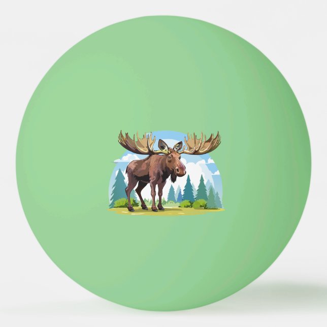 Pelota De Ping Pong Alce macho (Anverso)