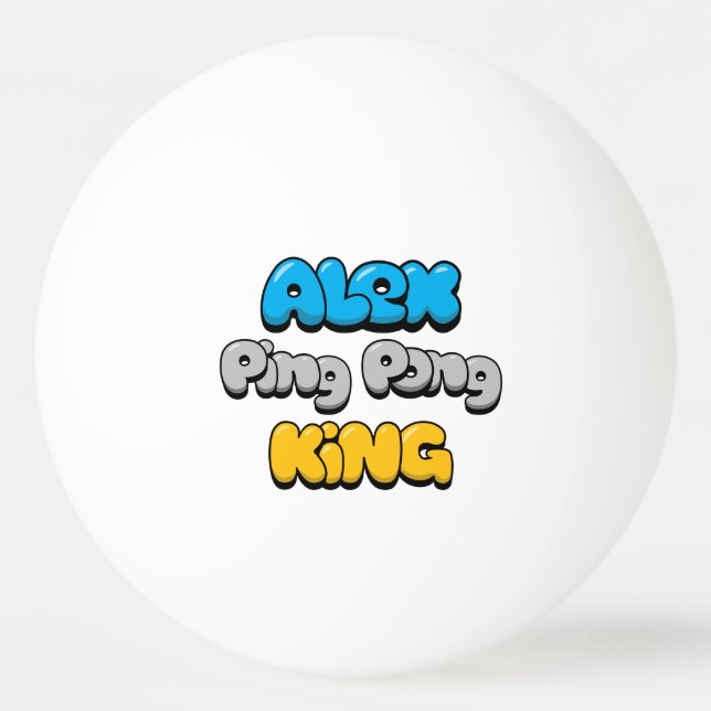 Pelota De Ping Pong Alex Ping Pong King (Anverso)