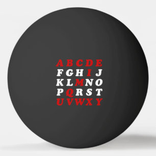 Pelota De Ping Pong Alfabeto inglés