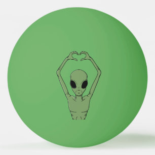 Pelota De Ping Pong Alien Heart Pose