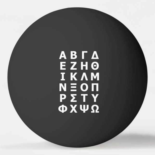 Pelota De Ping Pong Alphabet griego Ping Pong Ball (Anverso)