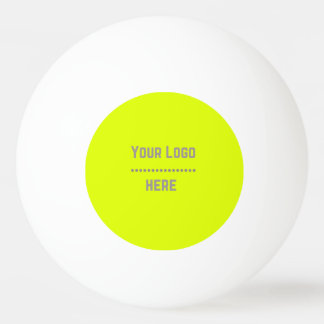 Pelota De Ping Pong amarillo fluorescente - tu logotipo