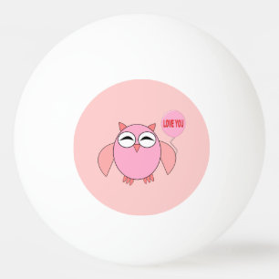 Pelota De Ping Pong Amo Rosa Cute Lechuza Ping Pong Ball