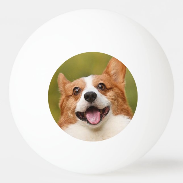 Pelota De Ping Pong Añadir foto de perro personalizada (Anverso)