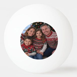 Pelota De Ping Pong Añadir Personalizar de fotos de familia de Navidad