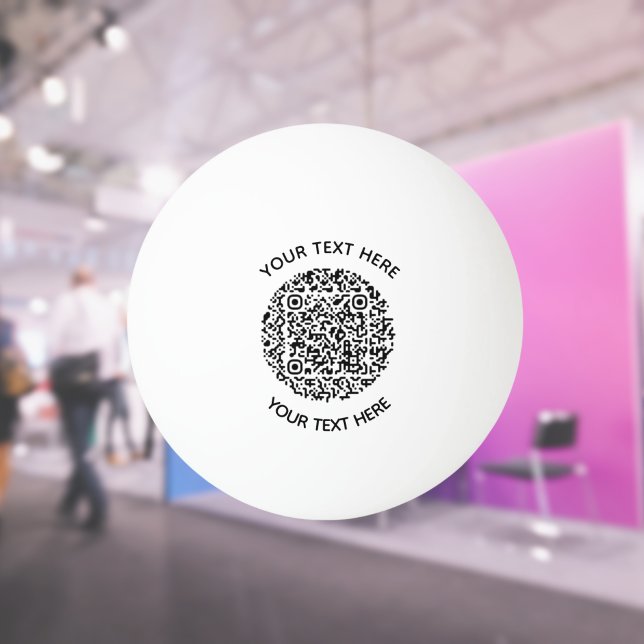 Pelota De Ping Pong Añadir su propio código QR redondo Escaneo Mínimo  (Add your own round QR Code text Scan Minimal lost Ping Pong Ball)