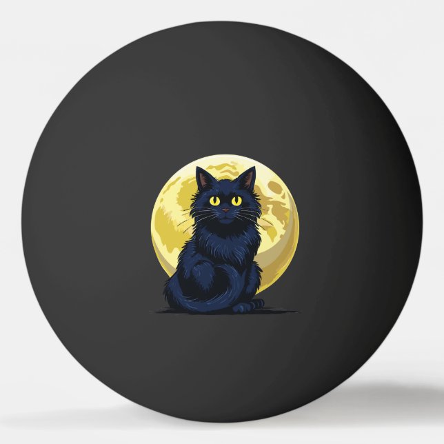 Pelota De Ping Pong Angry black cat (Anverso)
