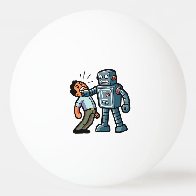 Pelota De Ping Pong Angry Robot (Anverso)