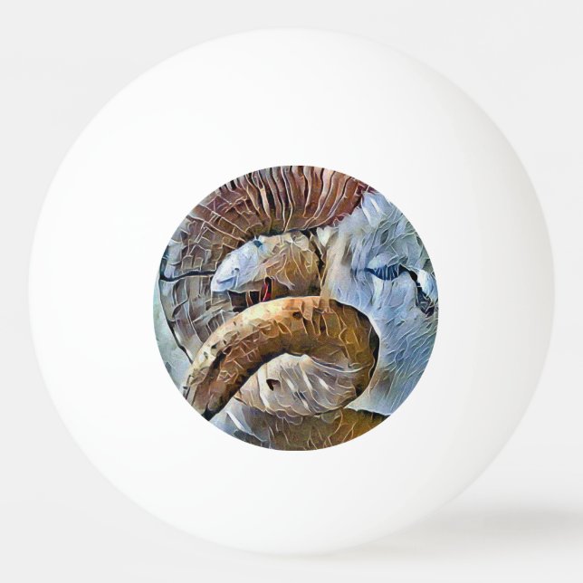 PELOTA DE PING PONG ANIMAL GRANJA DE OVEJAS RAM (Anverso)