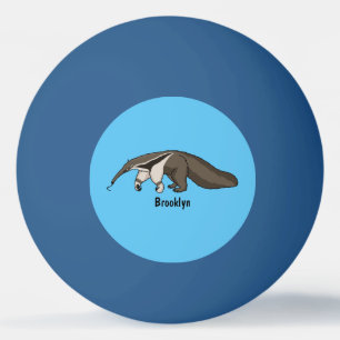 Pelota De Ping Pong Anteater feliz personalizado ilustracion