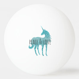 Pelota De Ping Pong Aqua Purpurina Sparkle Unicorn