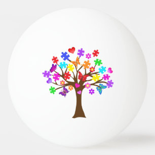 Pelota De Ping Pong Árbol de conciencia del autismo