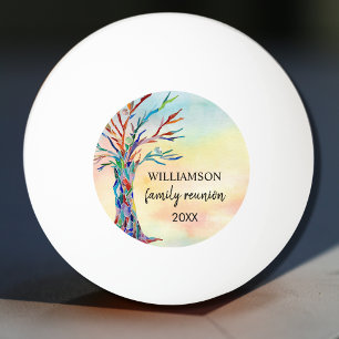Pelota De Ping Pong Árbol de familia Rainbow de Reunión Familiar