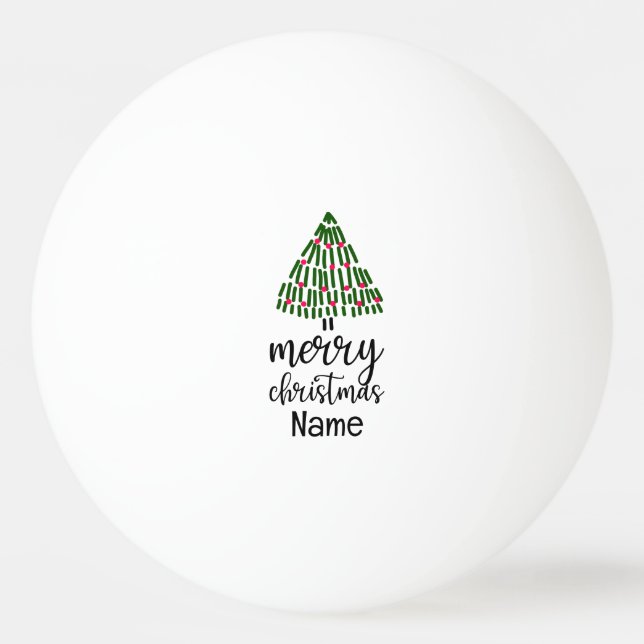 Pelota De Ping Pong Árbol de Navidad (Anverso)