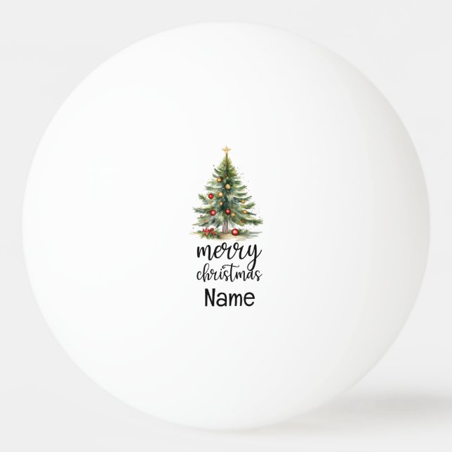 Pelota De Ping Pong Árbol de Navidad (Anverso)