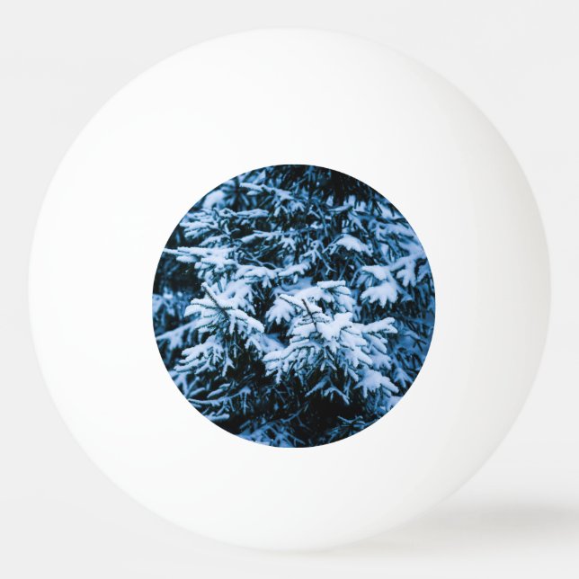 Pelota De Ping Pong Árbol de navidad de invierno de nevada (Anverso)
