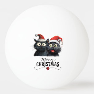 Pelota De Ping Pong Árbol de Navidad para jugador que ama al gato