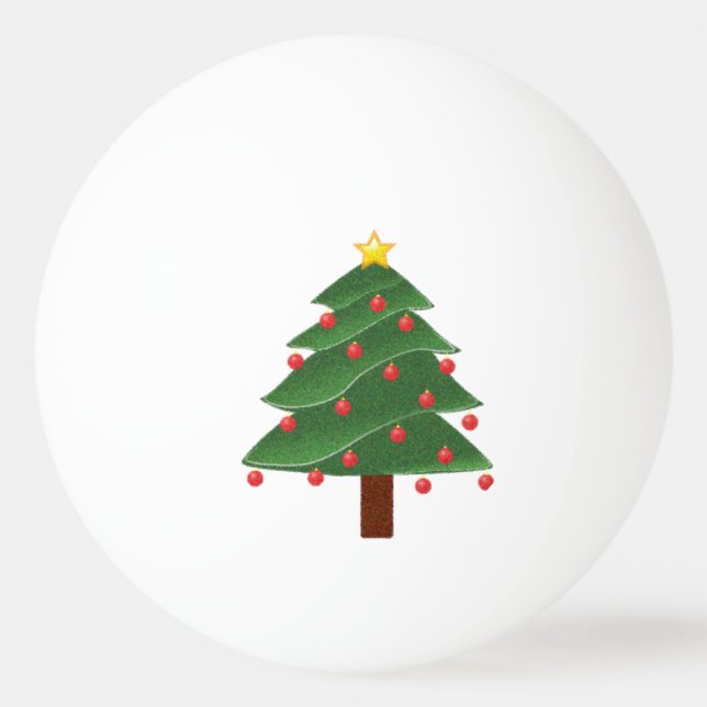 Pelota De Ping Pong Árbol personalizado de Navidad de Invierno con orn (Anverso)