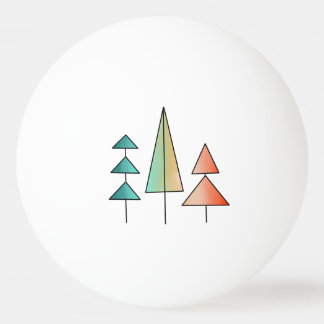Pelota De Ping Pong árboles de arco iris modernos de mediados de siglo