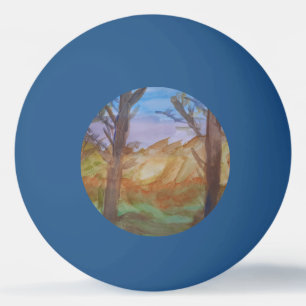 Pelota De Ping Pong Árboles del atardecer