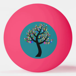 Pelota De Ping Pong Árboles en rosa