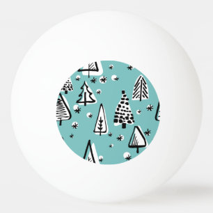 Pelota De Ping Pong Árboles navideños escandinavos: gráficos antiguos.