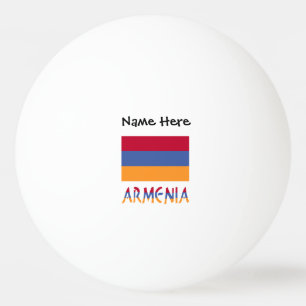 Pelota De Ping Pong Armenia y bandera de Armenia personalizadas 