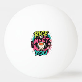 Pelota De Ping Pong Arroz para Conocerte – Diseño de Sushi Kawaii Lind