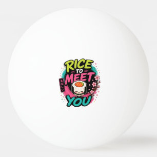 Pelota De Ping Pong Arroz para Conocerte – Diseño de Sushi Kawaii Lind