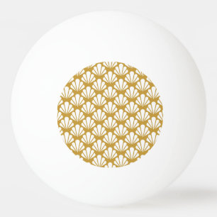 Pelota De Ping Pong Art Deco, con un patrón geométrico floral sin cost