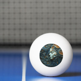 Pelota De Ping Pong Arte 3D de Moonlit Woman