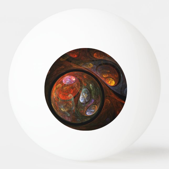 Pelota De Ping Pong Arte abstracto de conexión fluida (Anverso)