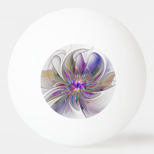 Pelota De Ping Pong Arte abstracto fractal de flores enérgico y colori