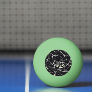 Pelota De Ping Pong Arte abstracto Telaraña dorada