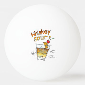 PELOTA DE PING PONG ARTE AMARGO DEL CÓCTEL DE LA RECETA DE WHISKY DE