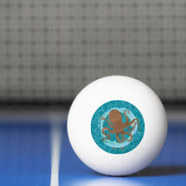 Pelota De Ping Pong Arte Costero Pulpo