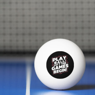 Pelota De Ping Pong Arte de cita deportiva Play Ball en negrita