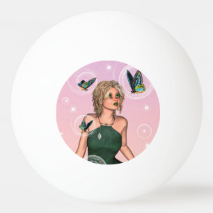 Pelota De Ping Pong Arte de fantasía de hada mariposa brillante