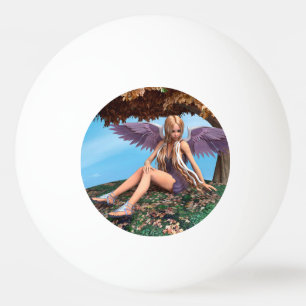 Pelota De Ping Pong Arte de fantasía del ángel otoñal del bosque