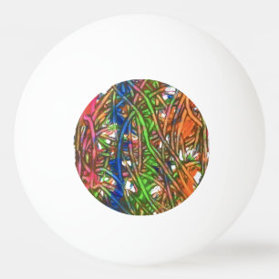 Pelota De Ping Pong Arte de mármol rosa, azul, verde, naranja