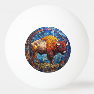Pelota De Ping Pong Arte de vidrio emplomado de Búfalo