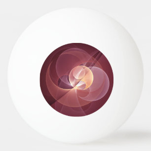 Pelota De Ping Pong Arte fractal abstracto elegante moderno vino rojo