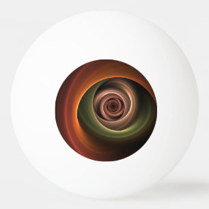 Pelota De Ping Pong Arte fractal moderno de colores cálidos abstracto 