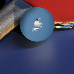 Pelota De Ping Pong Arte Nouveau de pingüino invernal caprichoso copos