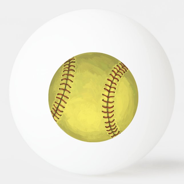 Pelota De Ping Pong Arte pintado del softball (Reverso)