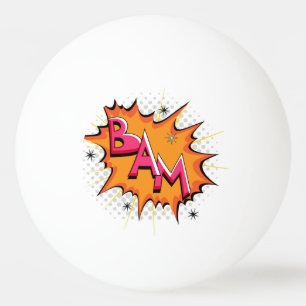 Pelota De Ping Pong ¡Arte pop Bam cómico!
