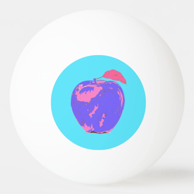 Pelota De Ping Pong Arte pop de Apple morado (Anverso)